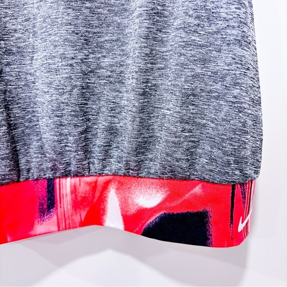 NIKE Grey and coral sports camisole with integrated top - Picture 4 of 6